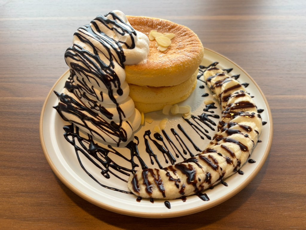 スフレパンケーキ チョコバナナ